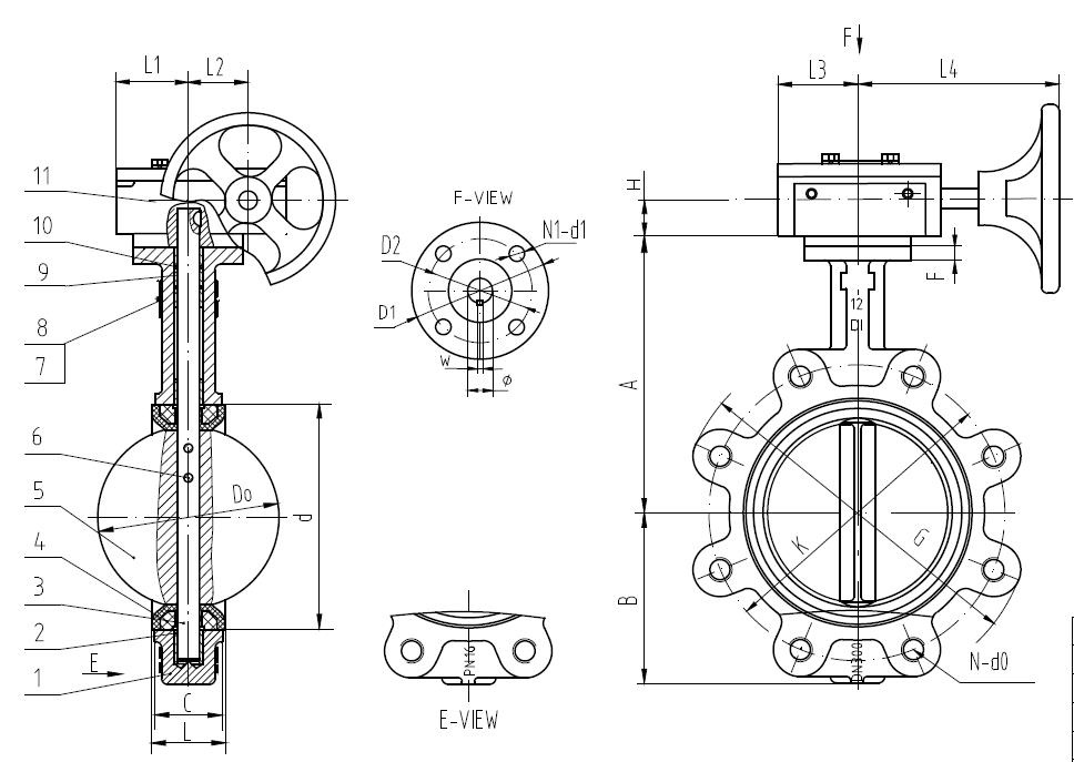 Lug Butterfly Valve Soft Seal